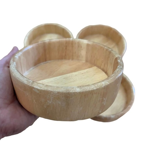 The Natural Lifestyle Bamboo Salad Serving Set 7 piece Made in Thailand - Picture 3 of 9